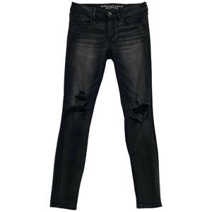 American Eagle Jegging Jeans Black Super Stretch